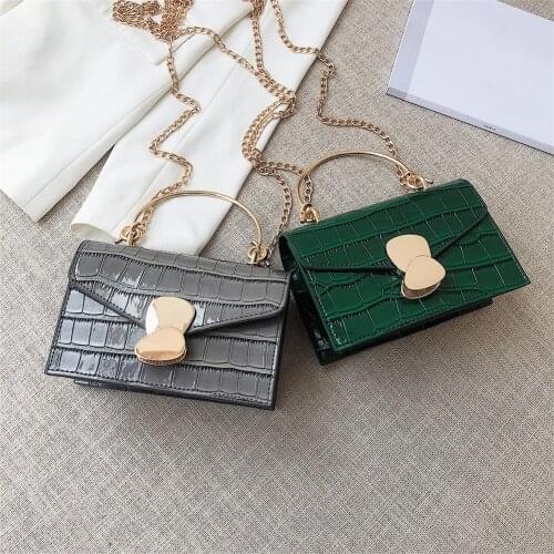 Elegant Women Stone Pattern Leather Shoulder Handbags Lady Flip Casual Chain Crossbody Small Messenger Bags Solid Purse