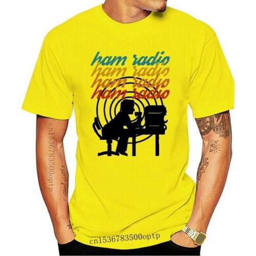 High quality 2021 short sleeve t shirt men fashion 100% cotton T-shirt Retro Colors Amateur Ham Radio Operator tshirts
