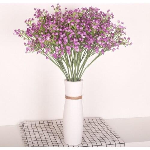 Gypsophila Artificial Flowers Wedding DIY Bouquet Decoration Arrangement Plastic Babies Breath Fake Flower Home Decor