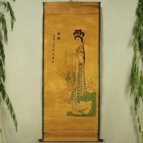 Exquisite Chinese Antique collection Calligraphy and painting Four big beauty Xi Shi Picture