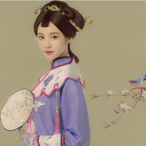 WYJN Wei Yingluo Delicate Embroidery Costume Stage Performance Hanfu Drama Photography Dress for TV Play Story of Yanxi Palace