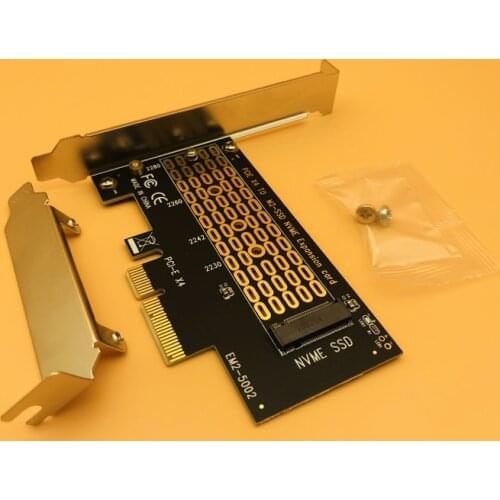 M2 NVMe PCI-Express PCI-E 3.0 X4 to M.2 NVMe M Key Interface Converter Adapter Card PCIE SSD Riser Card for 2230 2242 2260 2280