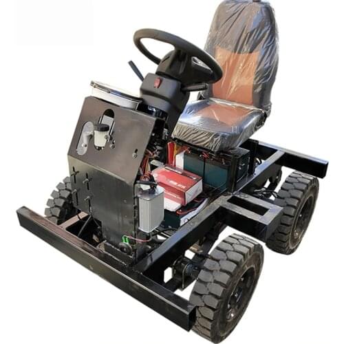 Custom small float chassis solid tire tour light tour park all kinds of display front axle steering motor