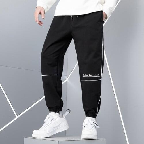 KKSKY Print Running Mens Pants Cotton Fitness Hip Hop Sweatpants Joggers Pants Men Winter Fashion Black Harem Trousers Homme