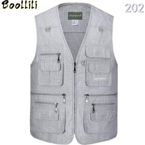 Mens Waistcoat Travel Vest Casual Breathable Plus Large Size 5XL Summer Outdoor Fisohing Vest with Many Pocket