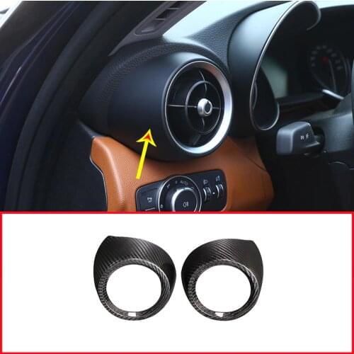 Real Carbon Fiber Car Dashboard Air Vent Cover Trim For Alfa Romeo Giulia 2017 2018 2019 Accessories