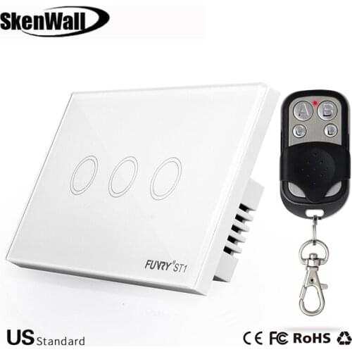 US Standard 1/2/3 Gang Remote Switch Smart Control On-off for Smart Home Smart Wall Touch Switch Smart Lamp Switch
