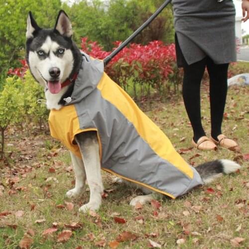 Petstar Wholesale Custom Comfortable Large Pet Clothes Hoodie Safe Reflective Waterproof Pet Dog Raincoat