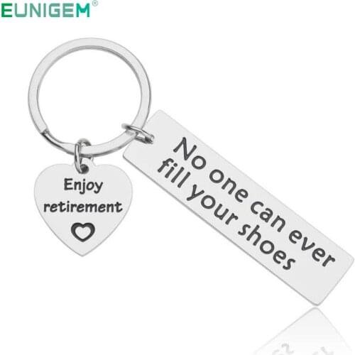 Teacher Day Gifts Retirement Keychain Gifts for Coworker- No One Can Ever Fill Your Shoes Retirement Gift for Assistant Dentist