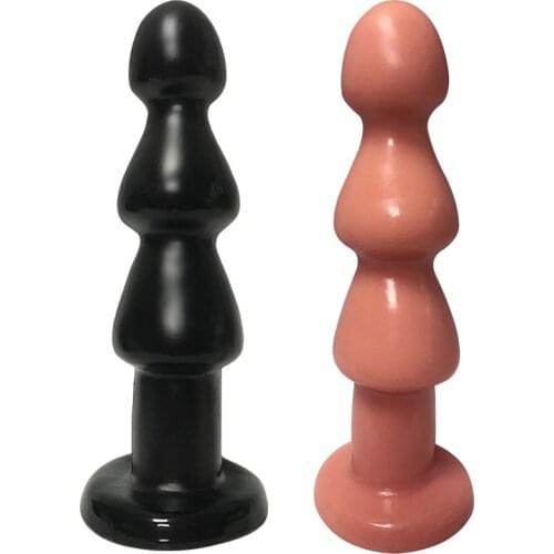 Super Big Anal Plug with Anal Beads Flexible Suction Cup Anus Dilator Butt Plug Men Sex Toys for Woman Vagina Stimulator