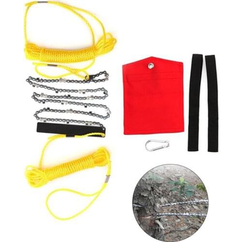 Chain Saw Portable Handheld Survival Chain Saw Steel Rope Chain saw with Bag Camping Hiking Handsaw Machine Wood Cutting Tool