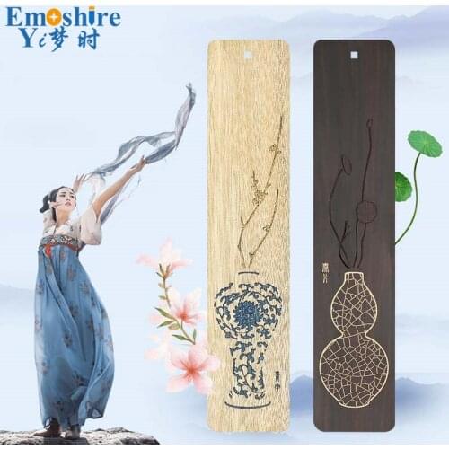 Retro Brand Redwood Bookmark Set Wooden Bookmark Tassels Classical Bookmark Creative Art Gifts Customization M092