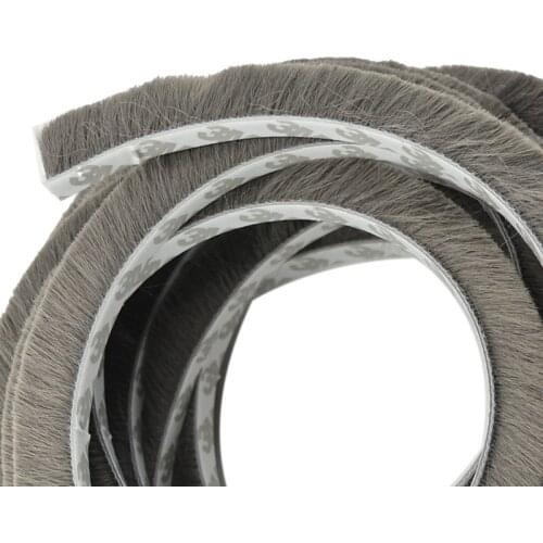 5 Meters Self-adhesive Sealing Wind-proof Brush Strip for Home Door Window Sound Insulation Strip Gasket Sound Foam