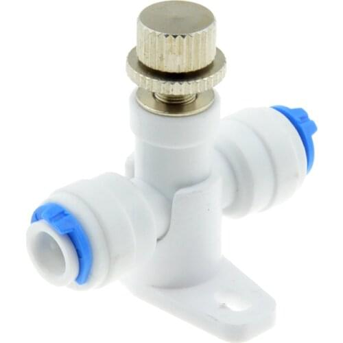 Reverse Osmosis 1/4" Hose RO Water Flow Adjust Valve Regulator Waterflow Control Valve Connector Fitting Water Speed Controller