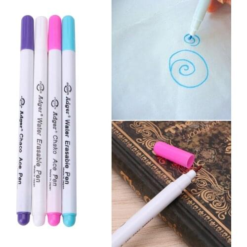 4X Water Erasable Pen Embroidery Cross Stitch Grommet Ink Fabric Marker Washable U90A