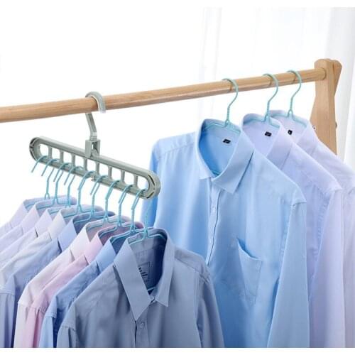Winter Adult Child Magic Multi-Port Support Circle Clothes Hanger Drying Rack Multifunction Plastic Clothes Hangers Home Storage