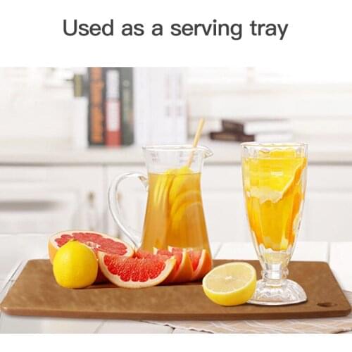 YUSOTAN wooden chopping board large 44.5*33*0.6CM natural pine wood fiber pot mat serving tray for kitchen cutting board wood