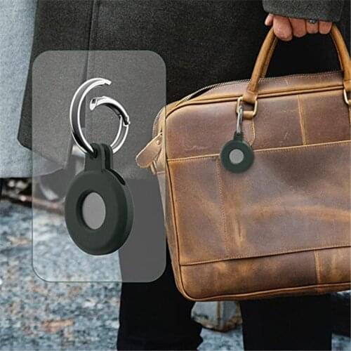 Protective Cover For Aircovered AirTag Case Silicone Protector Bumper Case Compatible with Apple AirTags Tracker Buckle