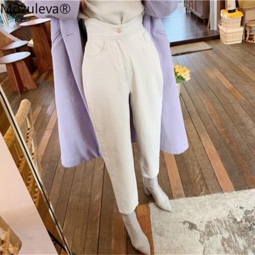 Mozuleva Women Wide Leg Jeans Pants 2020 Spring Casual High Waist Loose White Denim Jeans Female Buttons Trousers Street Style