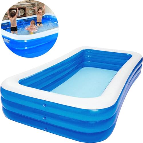 Inflatable Paddling Pool For Kids 1PC Thicken PVC Summer Swimming Pool Garden Water Floating Rectangular Swimming Pool