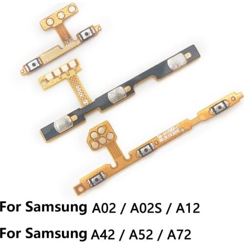 5PCS For Samsung Galaxy A02 A02S A12 New Power On Off + Volume Up Down Side Key Button Flex Cable Replacement Parts