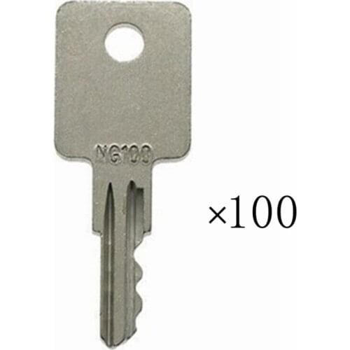 100pc NG100 Tractor Heavy Equipment Key for Grove Broderson Bart Mill Lull Huber Terex