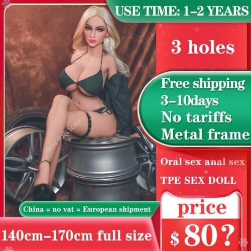 168cm Realistic Solid Silicone Big Breast Sex Doll with Metal Skeleton Adult Love Doll for Sex Real Pussy