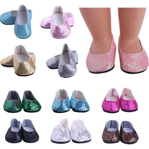 LUCKDOLL 11 Different Colors Shoes Fit 18 Inch American&43 CM Baby Doll Clothes Accessories,Girls Toys,Generation,Birthday Gift