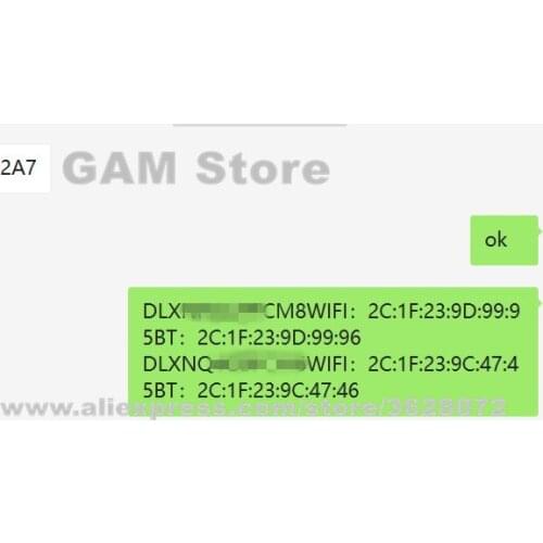 A7 A7X SN+Wifi+BT Serial For iPad5/Air1/Mini2/Mini3 Unlock iCloud Mac-WiFi BT Address SN NO.A1474 A1475 A1489 A1490 A1599 A1600