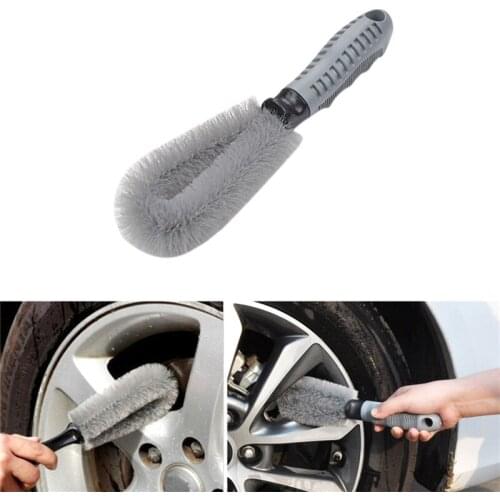 Auto Car Spoke Truck Motorcycle Alloy Wheel Brush Tire Rim Hub Clean Plastic Coated Wire Wash Washing Cleaning Tool 2021 New