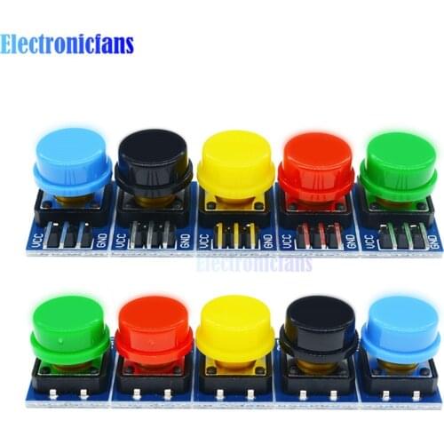 5pcs 12X12MM Big key module Big button module Light touch switch module with hat High level output for arduino usb DIY Kit