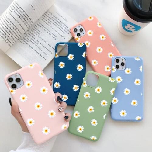 Candy Color Phone Case For Huawei P40 P30 P20 Lite P Smart 2021 2019 Daisy Cover Honor 8X 10i 20 Pro Y7a Y7 Y9 Prime 2019 Funda