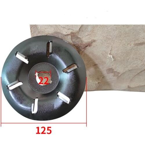 125mm Diameter 22mm Bore Six Teeth Woodworking Turbo Tea Tray Digging Wood Carving Disc Tool Milling Cutter