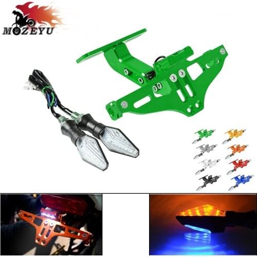 For KAWASAKI NINJA ninja400 300 400R CNC Motorcycle License Plate Bracket Holde Adjustable Angle NINJA 125 Z125/Z125 PRO Z125