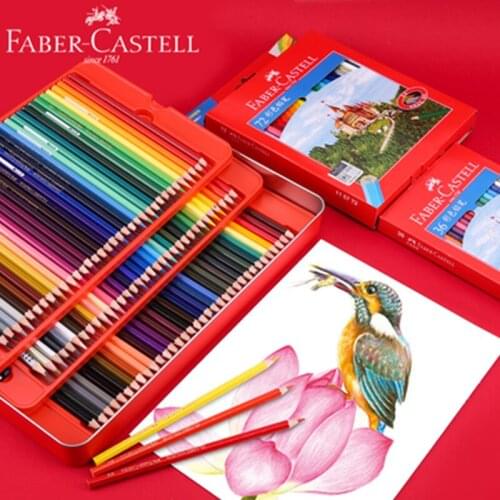 Faber-Castell Classic Knight Series Oil Color Pencil 12/24/36/48/60 Paper/Tin Box Professional Artist Painting Art Supply