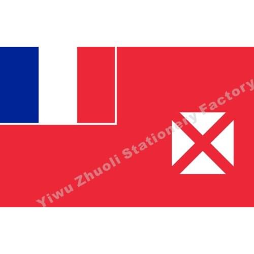 France Wallis and Futuna Flag 150X90cm (3x5FT) 120g 100D Polyester Double Stitched High Quality Banner Free Shipping