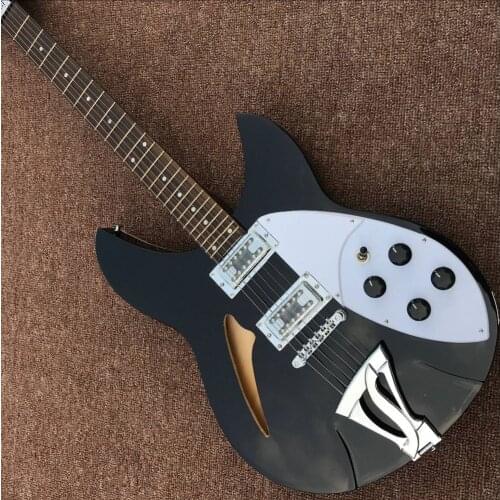 The Guitar Is Made Exclusively. Ricken 325 Hollow Body Jazz Guitar. Black. Mahogany Fingerboard. Free Delivery