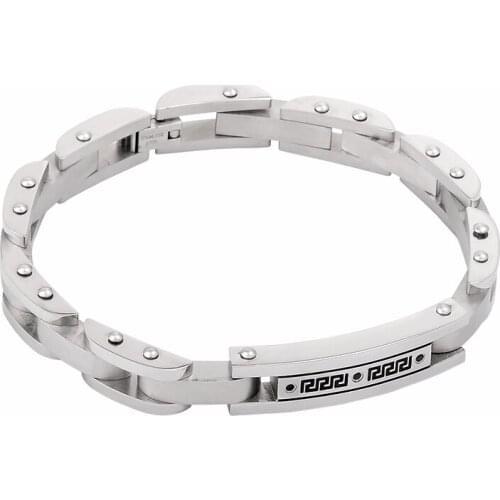 KLH5086 Mens Motorcycle Chain Bracelet Stainless Steel Memorial Ashes Keepsake Urn Bracelet with Screw