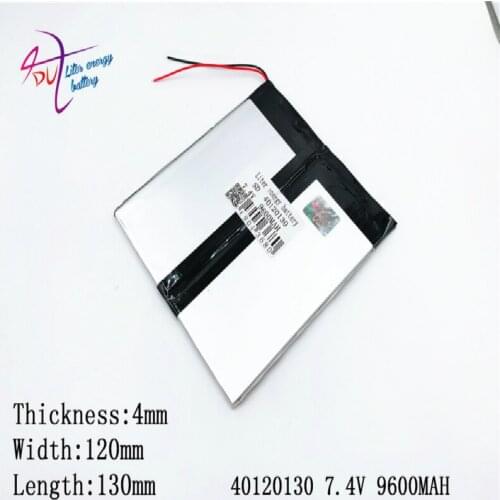 Liter energy battery 7.4V 9600MAH [40120130] PLIB (polymer lithium ion / cell ) Li-ion tablet pc