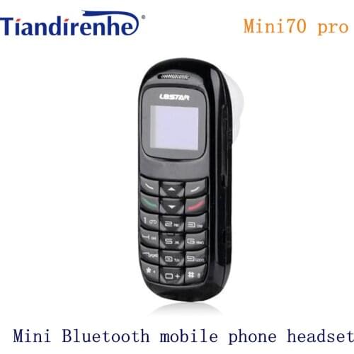New GTSTAR mini70 pro Mini Bluetooth Earphone Phone Dialer Stereo Wireless Headphone Pocket Support SIM Card Dial Call pk bm50
