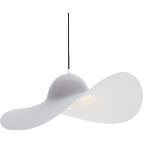 Nordic Novelty Design LED Hat Pendant Light Trend Fashion Creative Home Decoration White/Gray Pendant Lamp for Living Room Bar