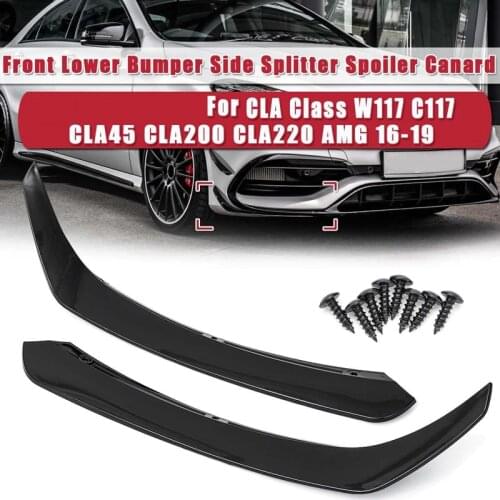 NEW-Car Front Lower Bumper Side Spaoiler for Mercedes-Benz CLA-Class W117 C117 CLA45 CLA200 CLA220