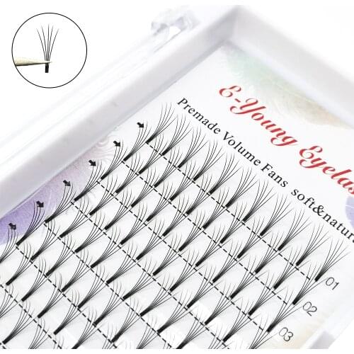 5d Camellia Volume Eyelash Extensions J/B/C/D Premade Fans Short Stem Handmade Lashes Pre Made Wide Fans False Eyelashes 8-15mm