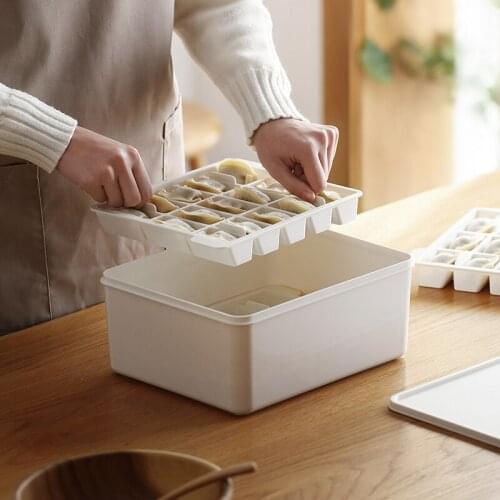 Refrigerator organizer dumplings refrigerated stacktable storage fresh-keeping box