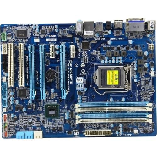 Original motherboard for Gigabyte GA-Z68A-D3H-B3 LGA 1155 DDR3 32GB for i3 i5 i7 Z68A-D3H-B3 Desktop motherborad Free shipping