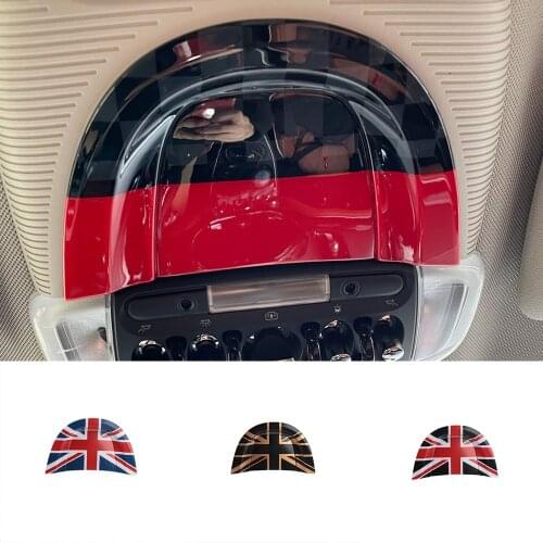 Union Jack Car Reading Lamp Panel Interior Decorative Sticker Cover For MINI Cooper S JCW F54 F55 F56 F60 Countryman Accessories