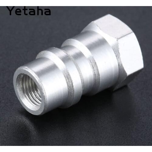 Yetaha R12 R22 R502 to R134A Fast Quick Conversion Adapter Valve 1/4" to 8v1 Thread Aluminum Alloy