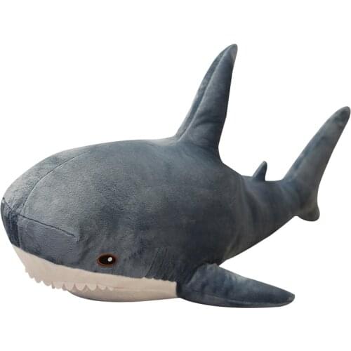 60/80/100/140CM Big Size Toy Plush Shark Stuffed Animals Cute Sleeping Pillow Soft Toys Cushion Shark Stuffed Gift For Children