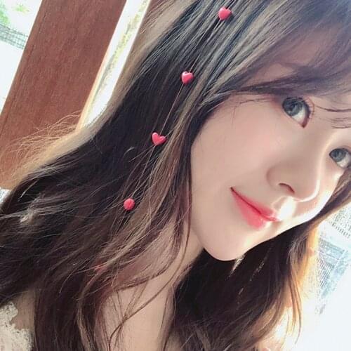 Korea Girls Sweet Heart Streamer BB Hairbrush Invisible Hair Combs Super Fairy Hairpin Hair Accessories