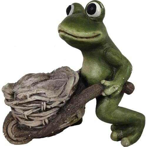 Gardening Resin Frog Fleshy Flowerpot Ornament Courtyard Figurines Decoration Park Villa Animal Vase Statue Crafts Decor